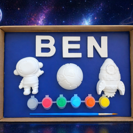 Paint your own Space Craft Activity, Space Gift, Kids Craft Activity, Kids Letterbox Gift 🚀