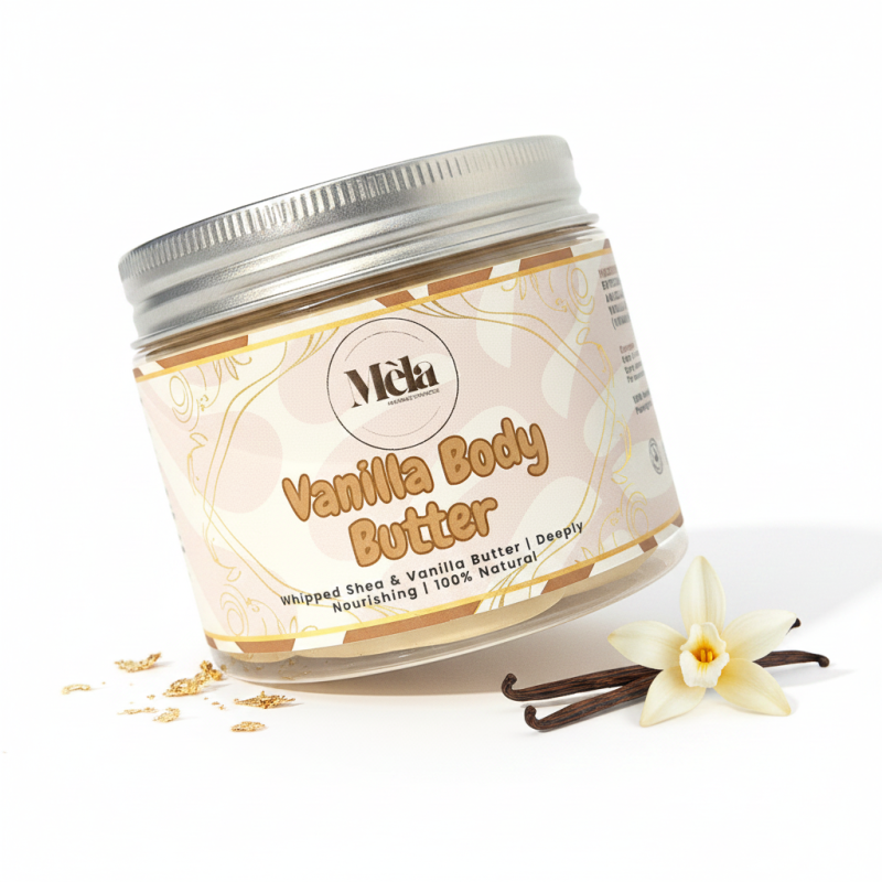 Vanilla Body Butter – Natural Handmade Shea Butter Moisturiser