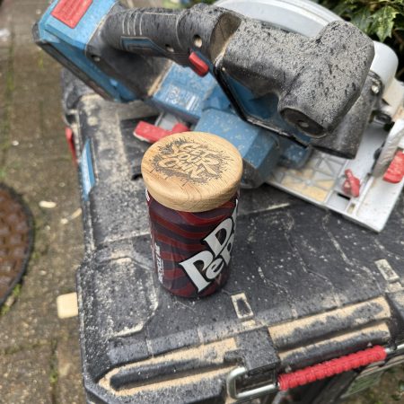 Hand crafted wooden Sip Shield - can cover