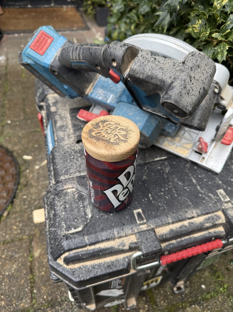 Hand crafted wooden Sip Shield - can cover