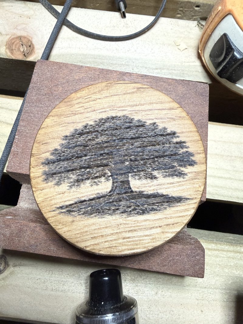 Hand crafted wooden Sip Shield - can cover