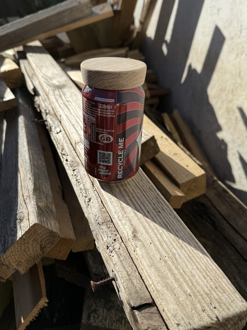 Hand crafted wooden Sip Shield - can cover