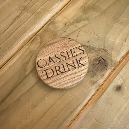 Hand crafted wooden Sip Shield - can cover