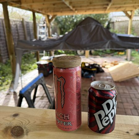 Hand crafted wooden Sip Shield - can cover