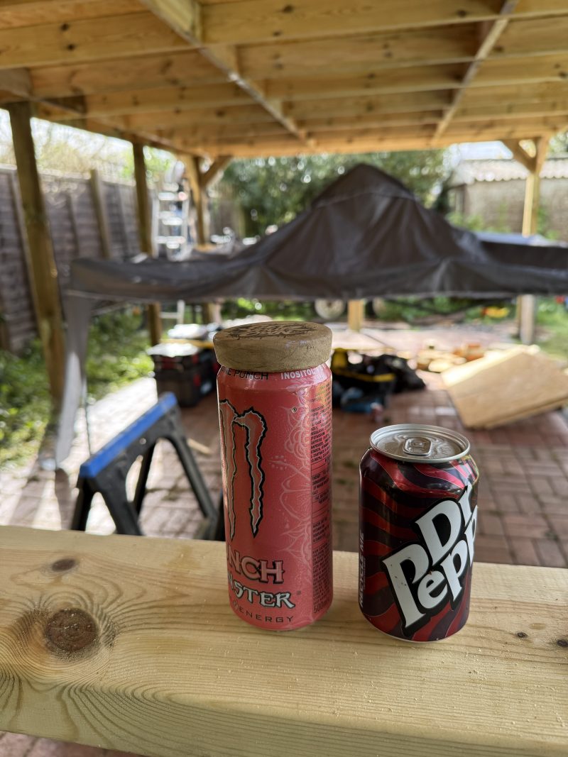 Hand crafted wooden Sip Shield - can cover