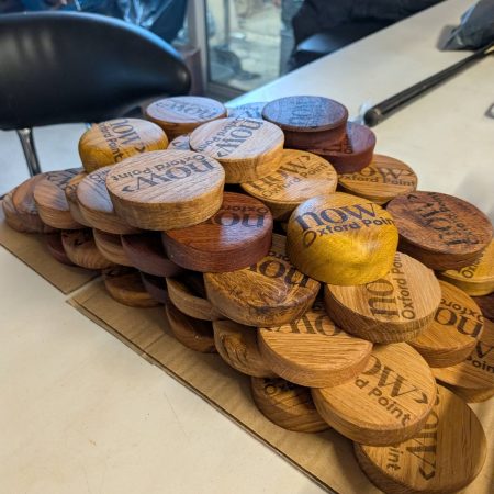 Hand crafted wooden Sip Shield - can cover