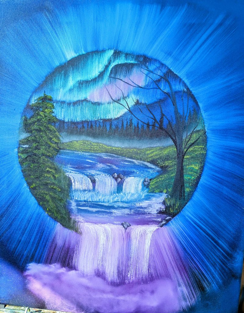 Original Fantasy Portal Oil Painting