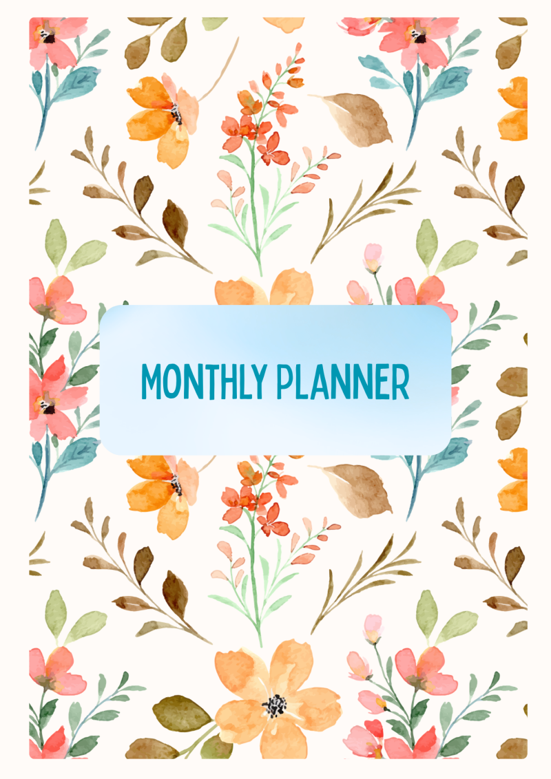 Yearly Planner - Digital - Fillable PDF File