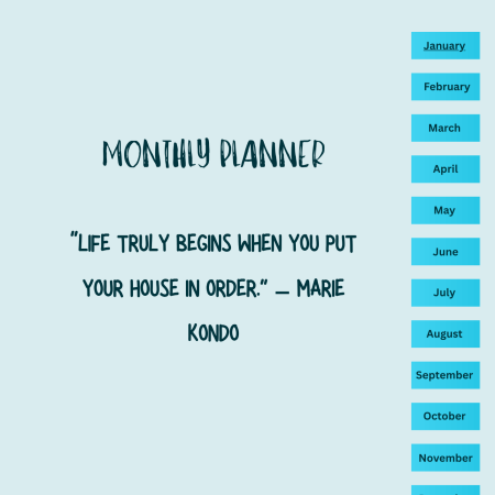 Yearly Planner - Digital - Fillable PDF File