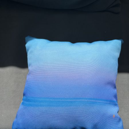 Blue pastel seascape decorative cushion