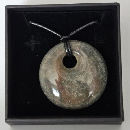 Handmade Grey Green Swirl Resin Pendant