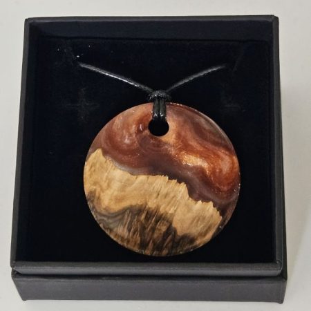 Handmade Resin and Australian Red Mallee Burr Pendant