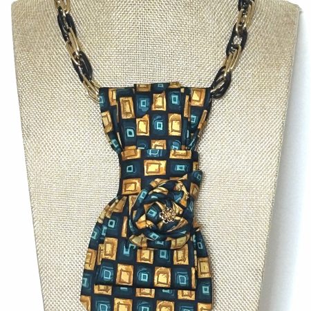 Handmade, elegant necktie accessory adorned with a beautiful flowery element