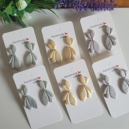 Wild flowers polymer clay earrings