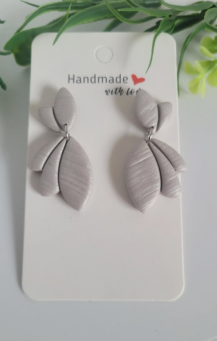 Wild flowers polymer clay earrings