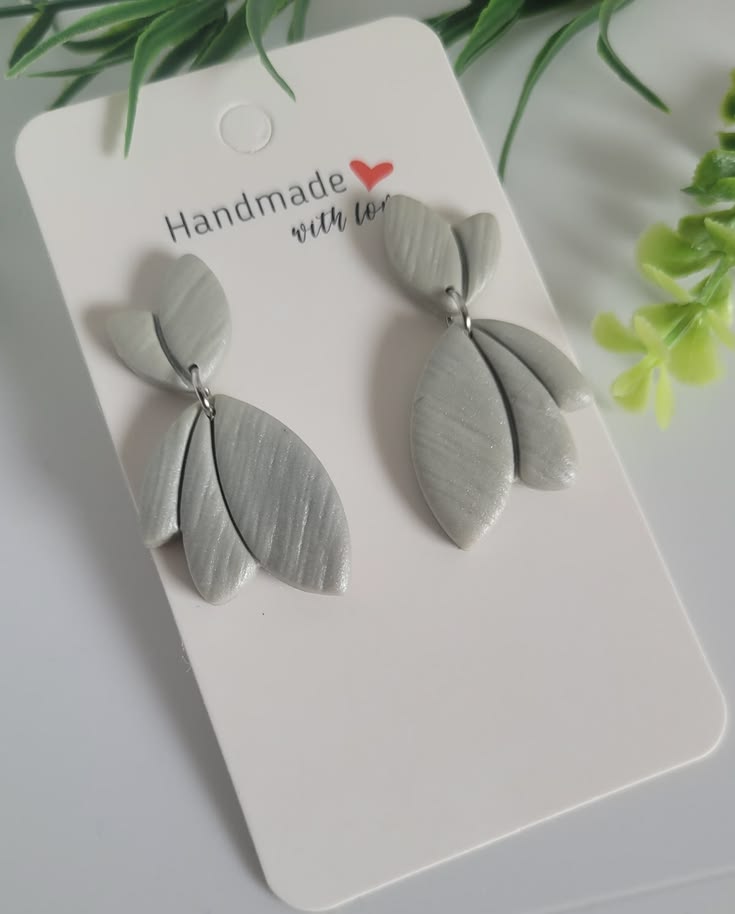 Wild flowers polymer clay earrings