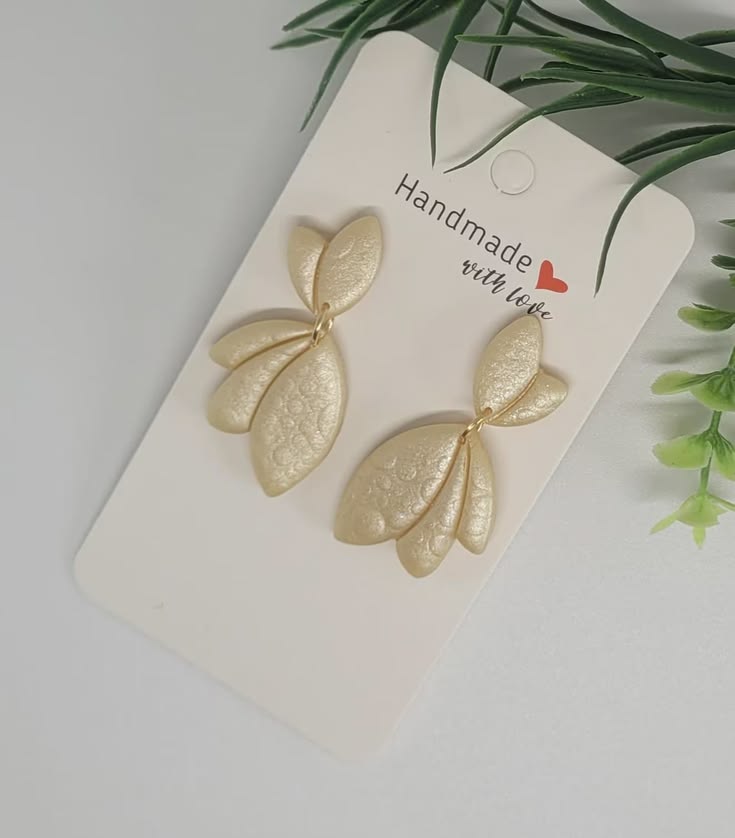Wild flowers polymer clay earrings