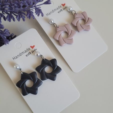 Floral polymer clay earrings