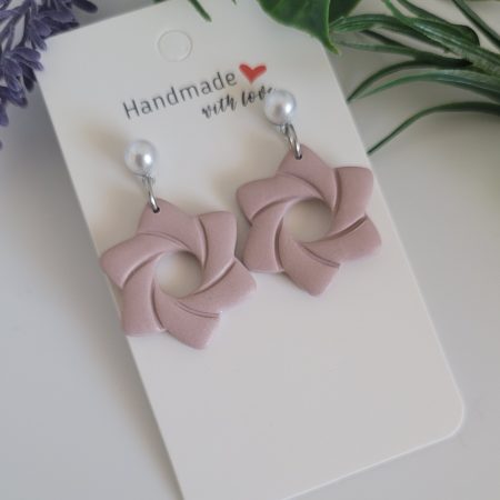 Floral polymer clay earrings