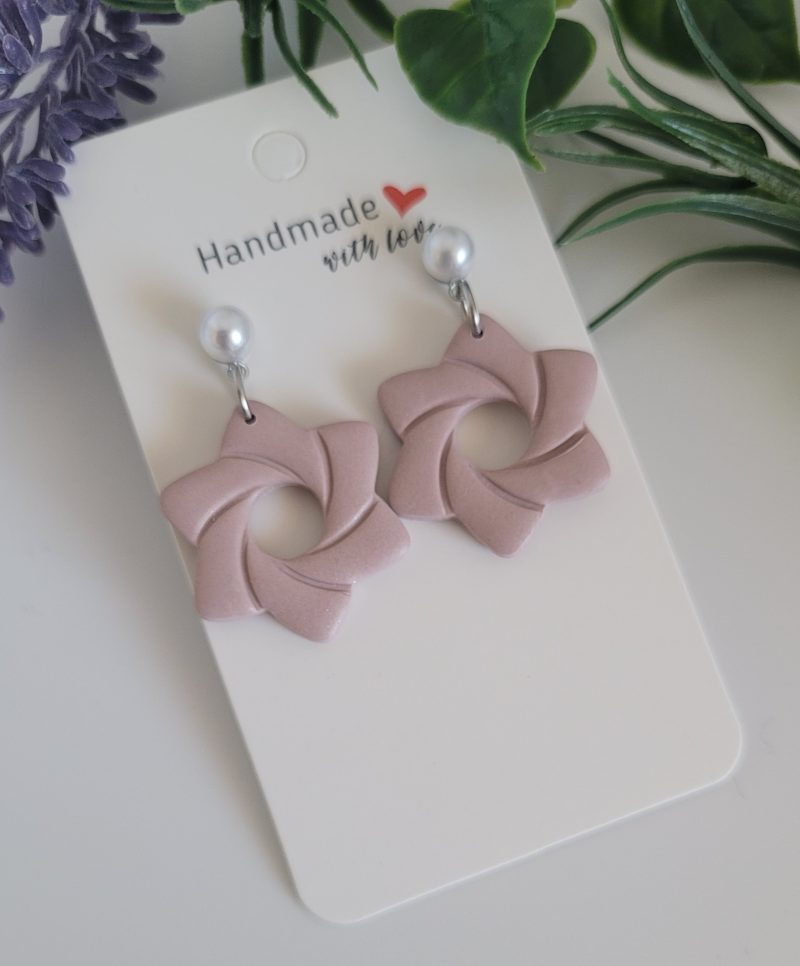 Floral polymer clay earrings