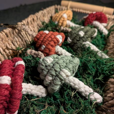 Handmade Macrame Mushroom Keyring | Boho Bag Charm | Cute Gift Idea | Handmade Keychain
