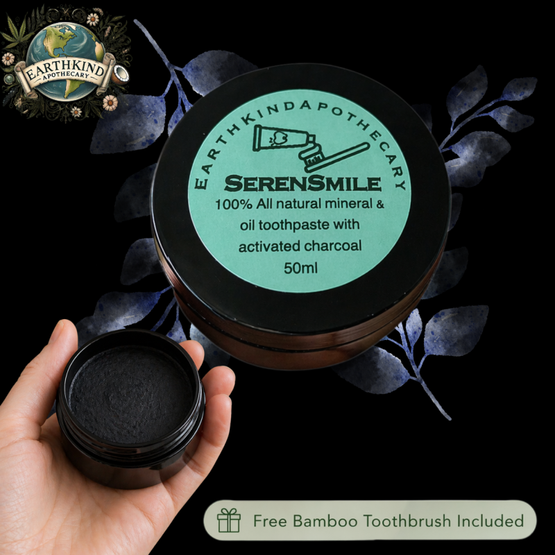 "SerenSmile" All Natural oil and mineral toothpaste with charcoal