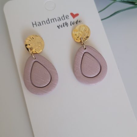 Liliac teardrop earrings