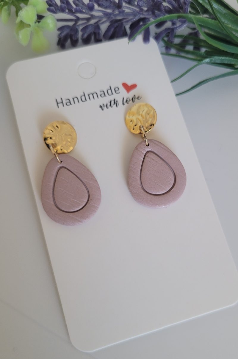 Liliac teardrop earrings