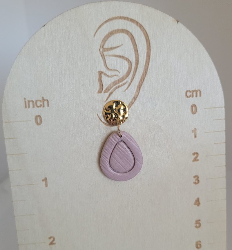 Liliac teardrop earrings