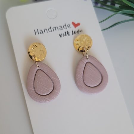 Liliac teardrop earrings