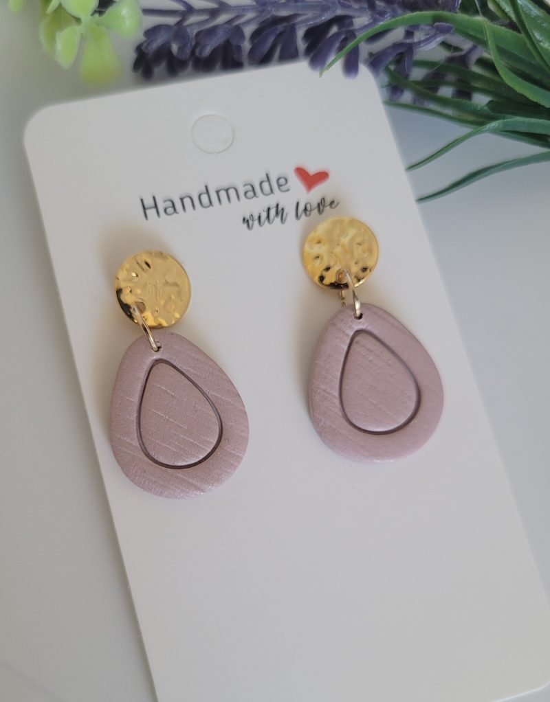 Liliac teardrop earrings