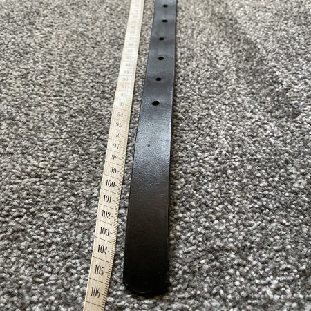 Black belt Italian leather with Laramie silver western buckle