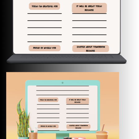 Gratitude Journal - Digital for mobile devices and fillable pdf format
