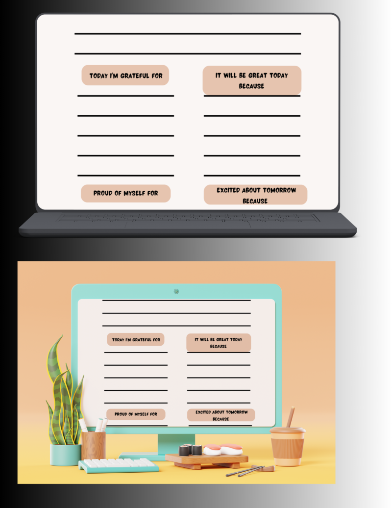 Gratitude Journal - Digital for mobile devices and fillable pdf format