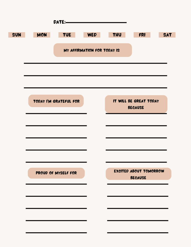 Gratitude Journal - Digital for mobile devices and fillable pdf format