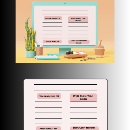 Gratitude Journal - Digital for mobile devices and fillable pdf format