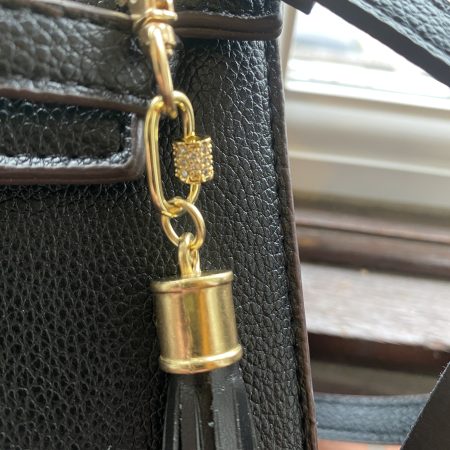 Stunning bag charm/ tassel/keyring with cubic zirconium embelishment