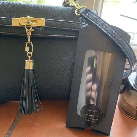 Stunning bag charm/ tassel/keyring with cubic zirconium embelishment