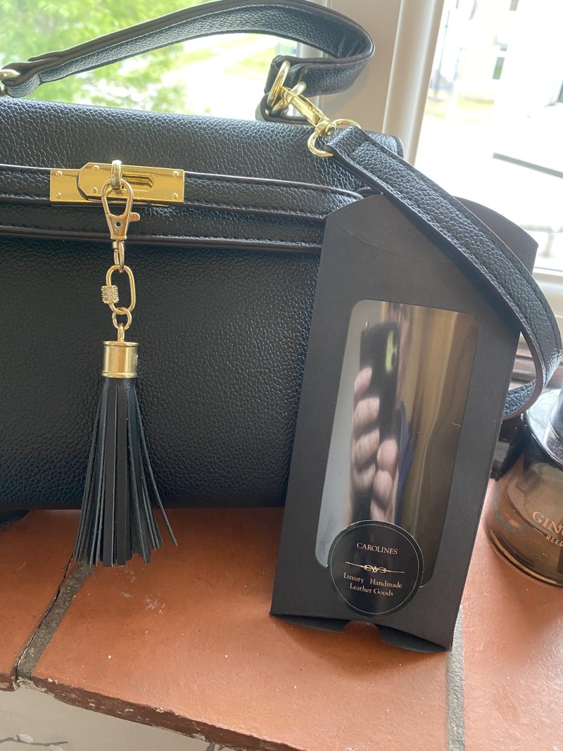 Stunning bag charm/ tassel/keyring with cubic zirconium embelishment