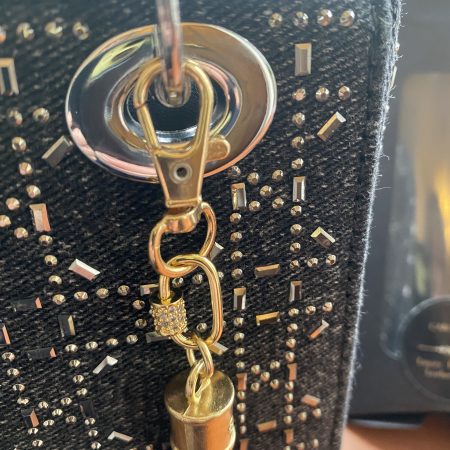 Stunning bag charm/ tassel/keyring with cubic zirconium embelishment