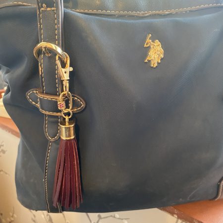 Stunning red Cubic zirconium bag charm/ tassel/ keyring