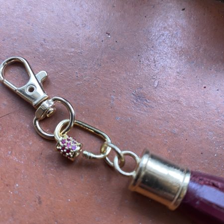 Stunning red Cubic zirconium bag charm/ tassel/ keyring