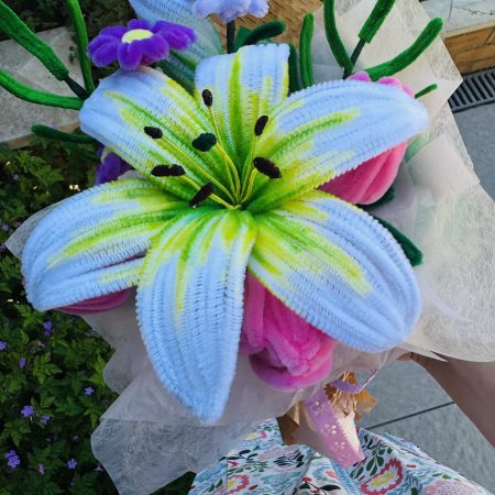 Soft day - handmade flower bouquet