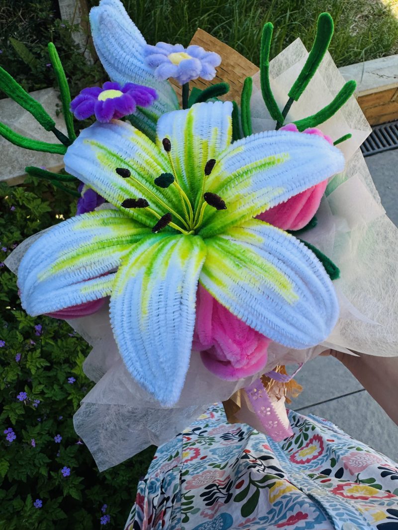 Soft day - handmade flower bouquet