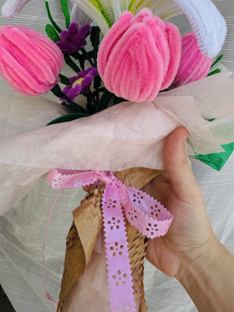 Soft day - handmade flower bouquet