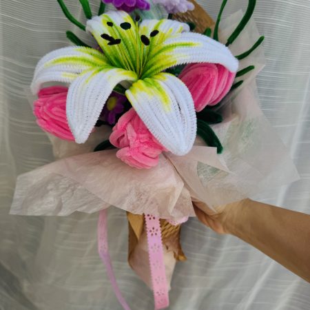 Soft day - handmade flower bouquet