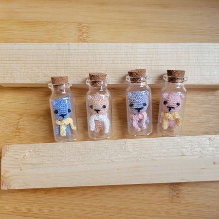 Whimsy Bear in a Bottle – Miniature Crochet Keepsake
