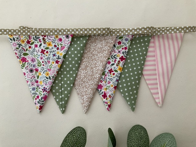 Fabric Bunting, Baby Shower, Nursery Decor, Birthday Garland