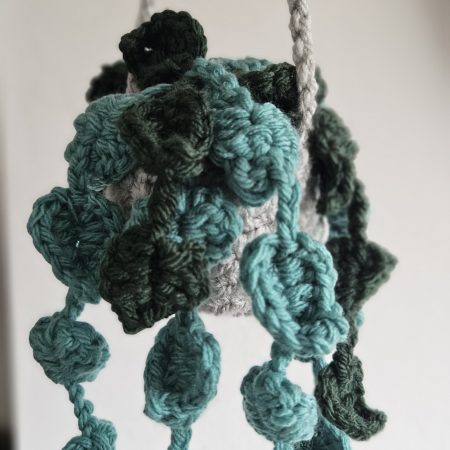 Hanging crochet plant