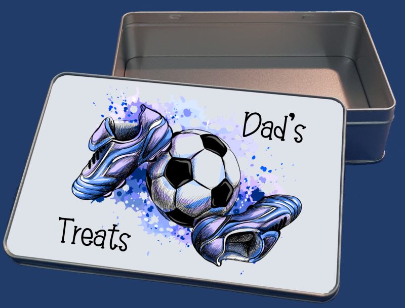 Dad's Football Treat Tin - Personalised